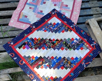 Scrap Log Cabin Baby Quilt Pattern