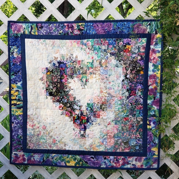 Wall Hanging Quilt Pattern - Here Is My Heart
