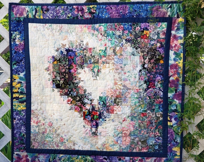 Featured listing image: Wall Hanging Quilt Pattern - Here Is My Heart