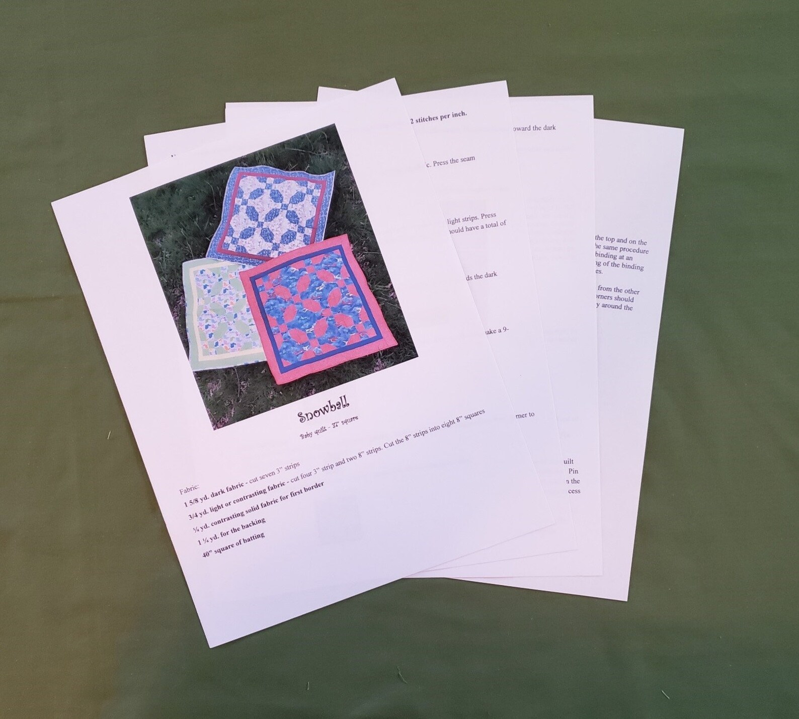 Snowball Baby Quilt Pattern Etsy