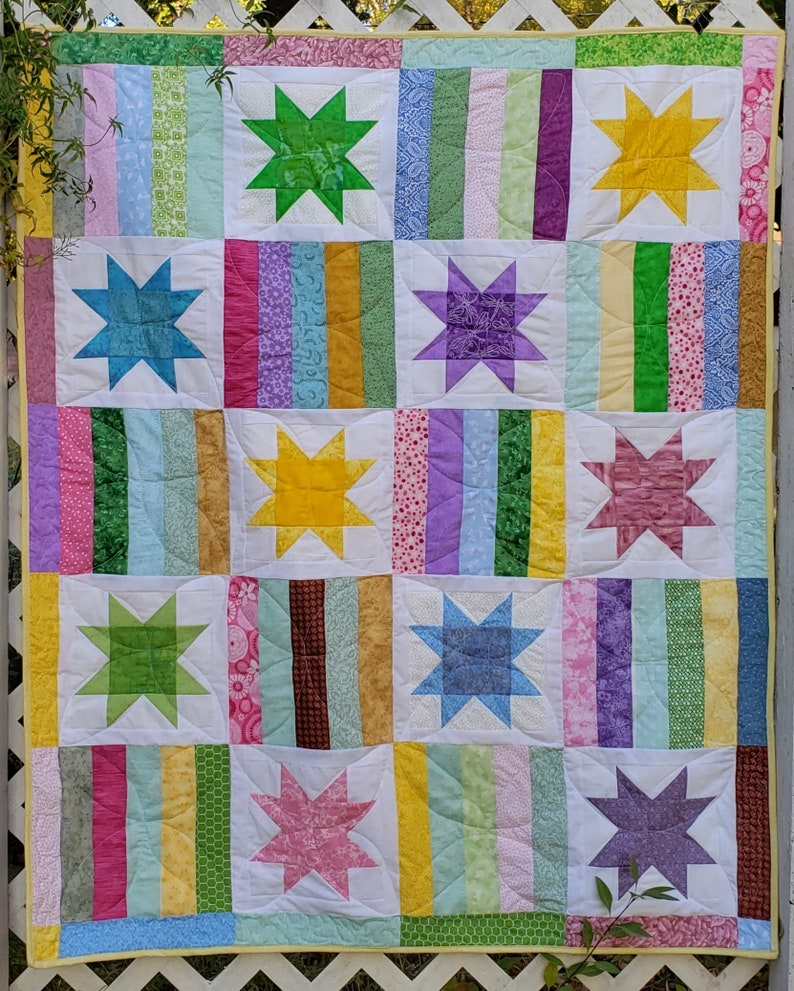 Stars and Bars Lap Quilt pattern image 3