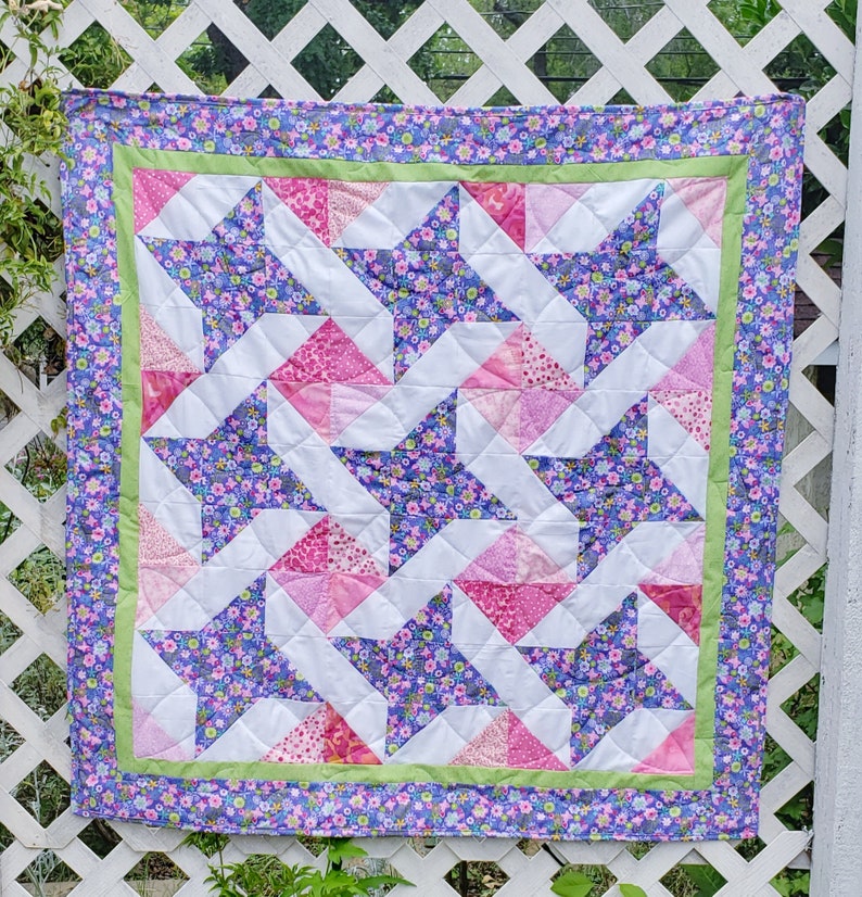 Wandering Star Baby Quilt Pattern afbeelding 3