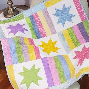 Stars and Bars Baby Quilt Pattern