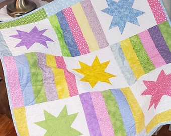 Stars and Bars Baby Quilt Pattern