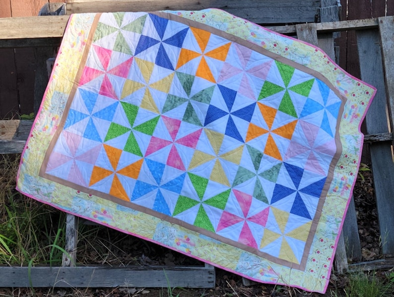 Pinwheel Lap Quilt Pattern - Etsy