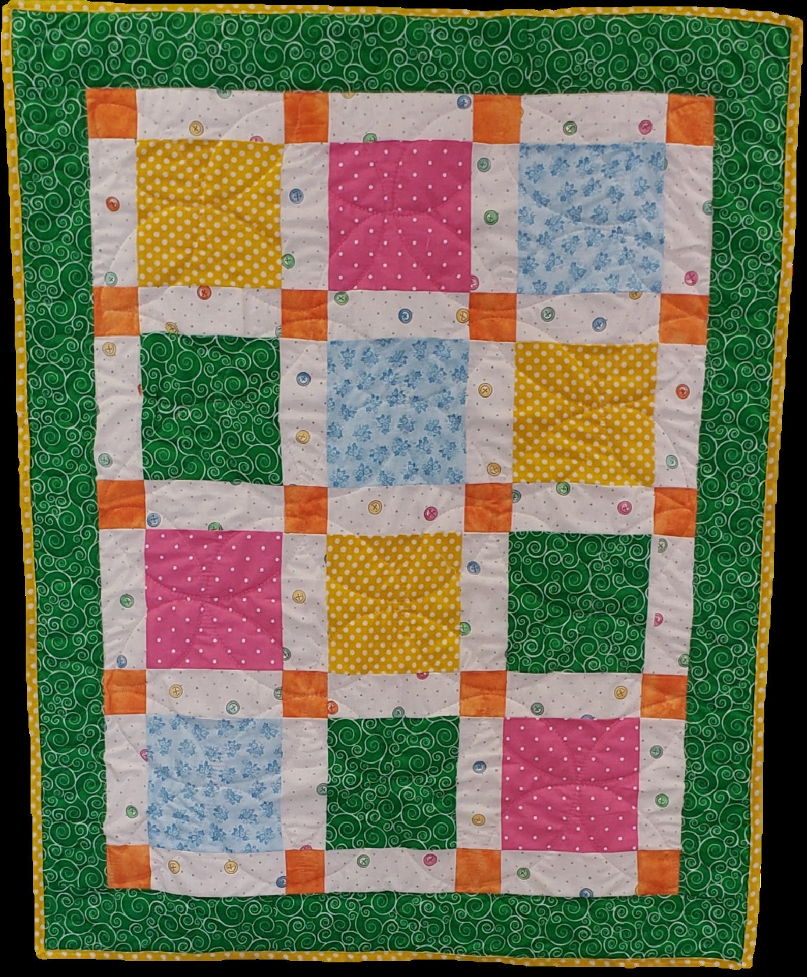 Lattice and Cornerstone Baby Quilt Pattern Etsy