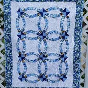 Double Wedding Ring Lap Quilt Pattern image 1