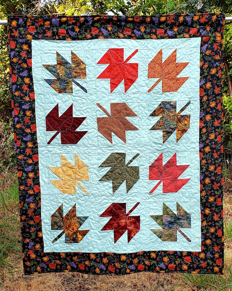 Falling Leaves Lap Quilt Pattern - Etsy