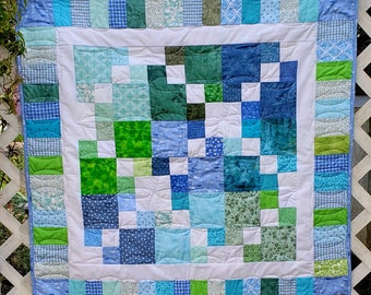 Double Four Patch Baby Quilt Pattern