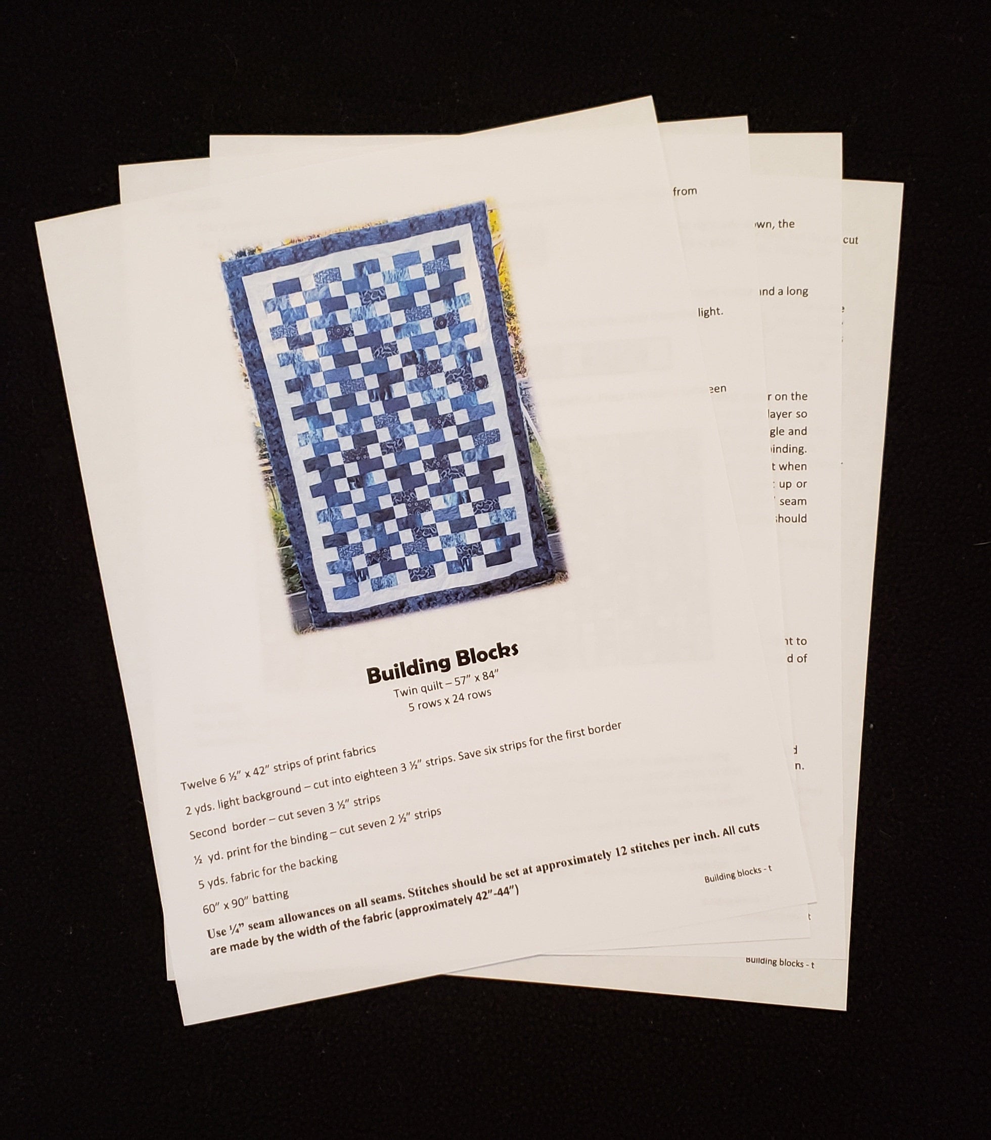 Building Blocks Pattern Building Blocks Twin Quilt Pattern - Etsy