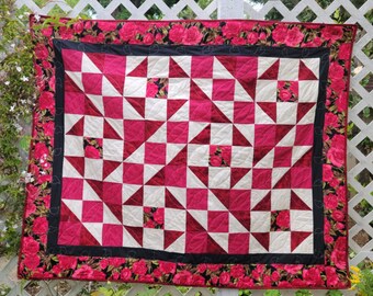 Nine Patch Weave Lap Quilt Pattern