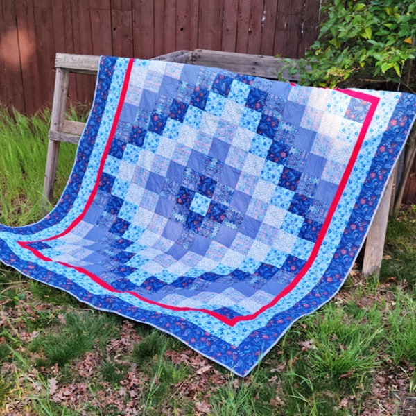 Trip Around the World Queen Size Quilt Pattern