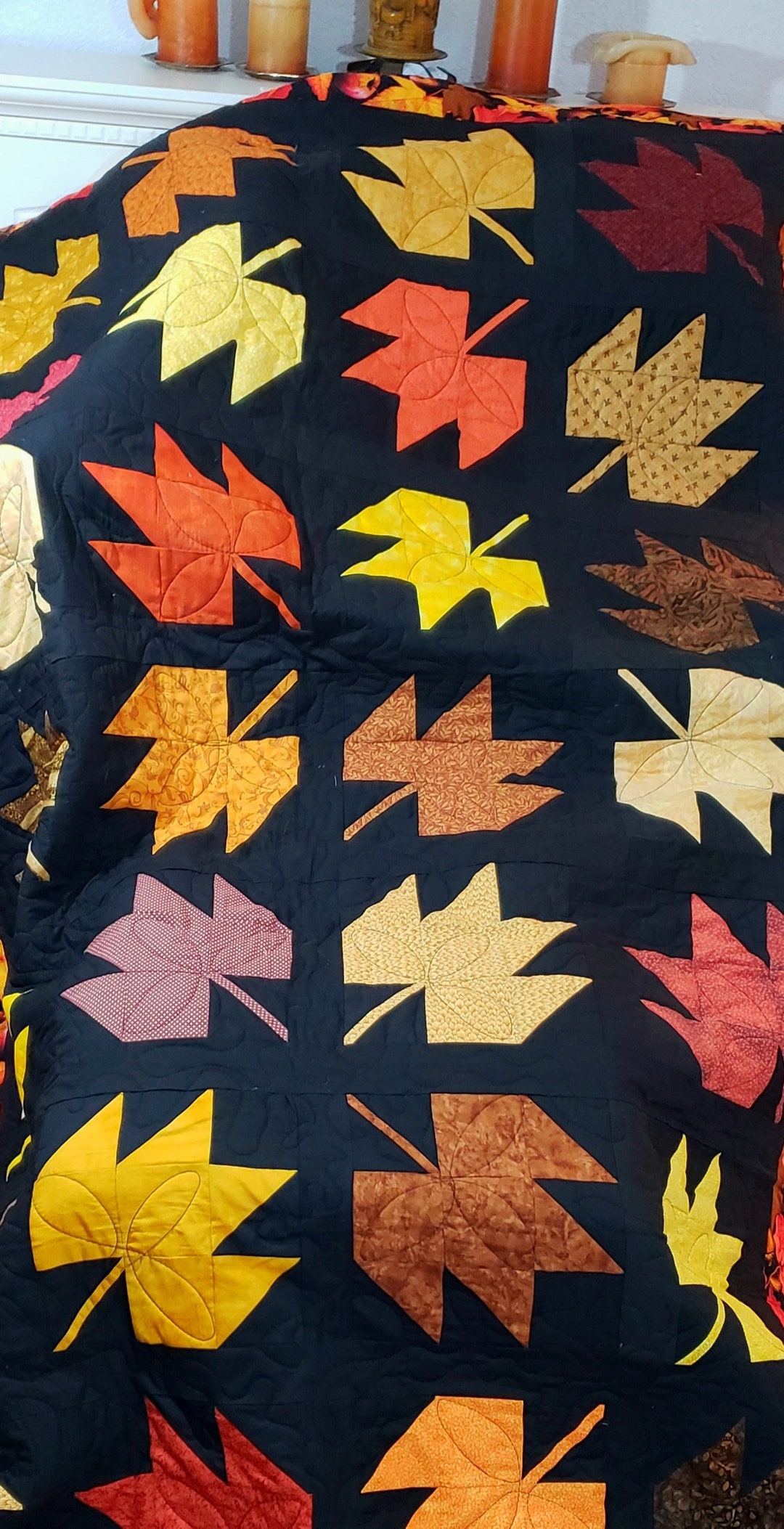 Falling Leaves Twin Quilt Pattern - Etsy