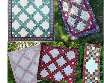 Double Irish Chain Quilt Patterns- set of four sizes