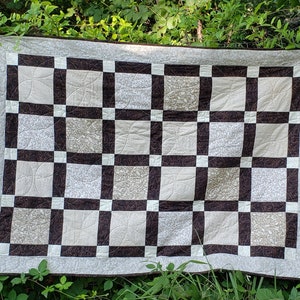 Lattice and Cornerstone Lap Quilt Pattern -