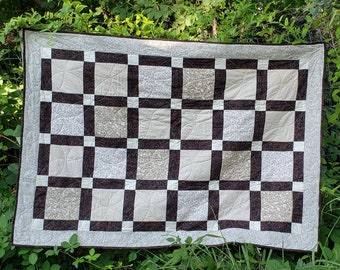 Lattice and Cornerstone Lap Quilt Pattern -