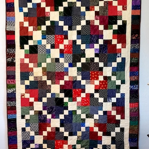 Double Four Patch Twin Quilt Pattern