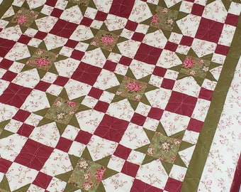 Stars In the Corner Twin Quilt Pattern