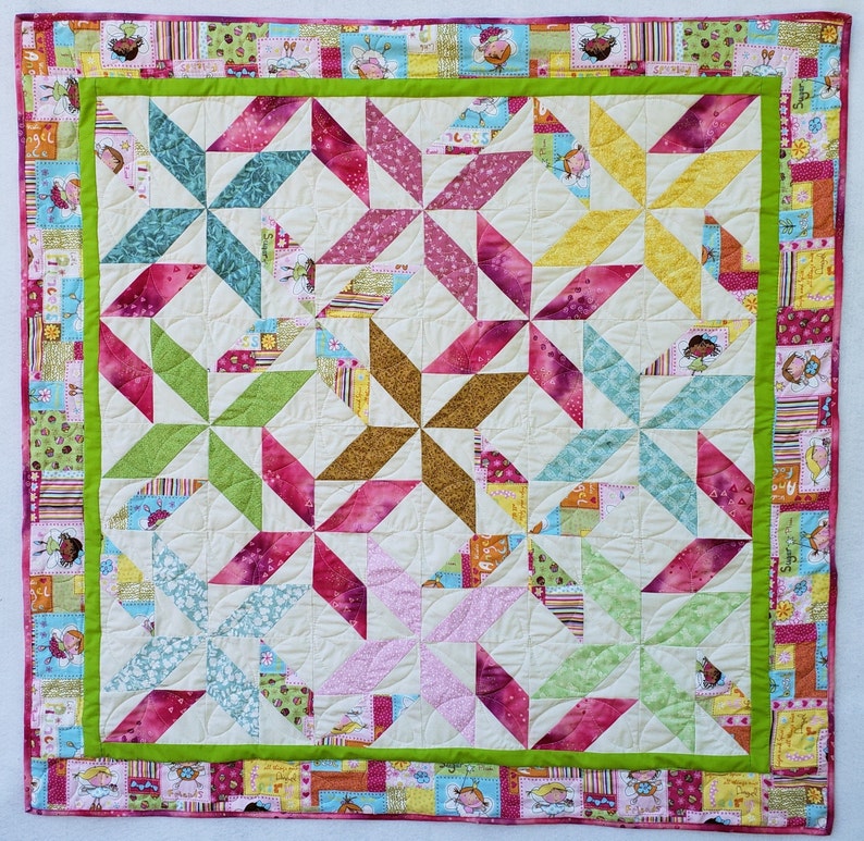 Spinning Stars Baby Quilt pattern image 3