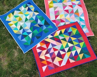 Topsy Turvy Triangles Baby Quilt Pattern
