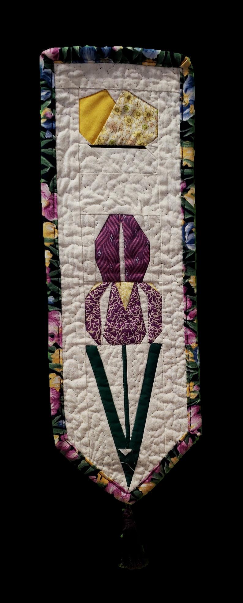 Iris Garden Table Runner Quilt Pattern Etsy