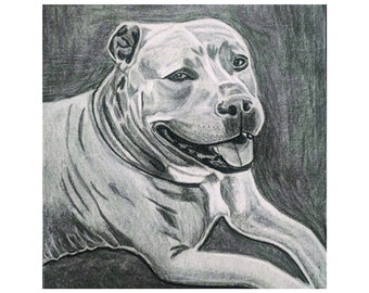 Rottweiler Mix Dog lover Art Print Black & White Wall Decor