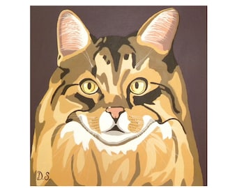 Maine Coon Cat lover Art Print wall decor