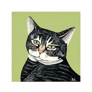 Tuxedo Bicolor Cat lover Art Print wall decor