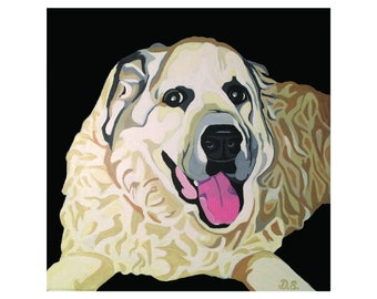 white labrador retriever dog lover art print wall decor