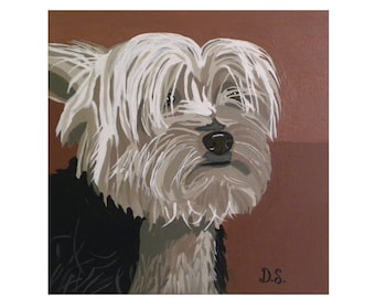 Yorkie dog lover Art Print wall decor