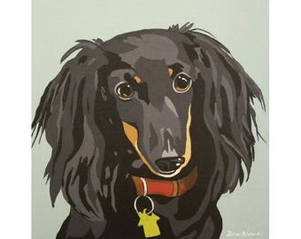 Custom Pet Portrait Acrylic Painting pet lover Canvas