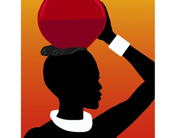 African Woman Art Print wall decor
