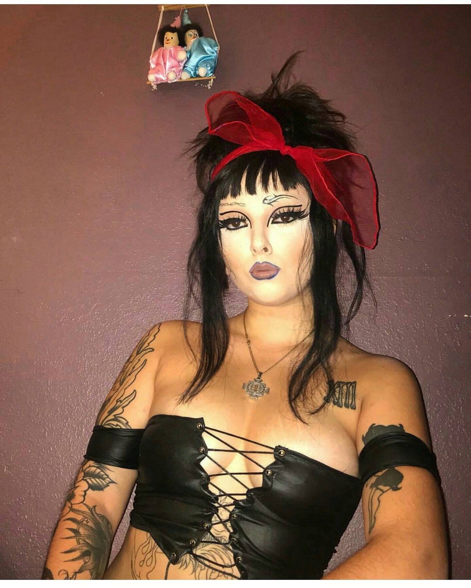 All Black Latex Laceup Top With Sleeves Etsy