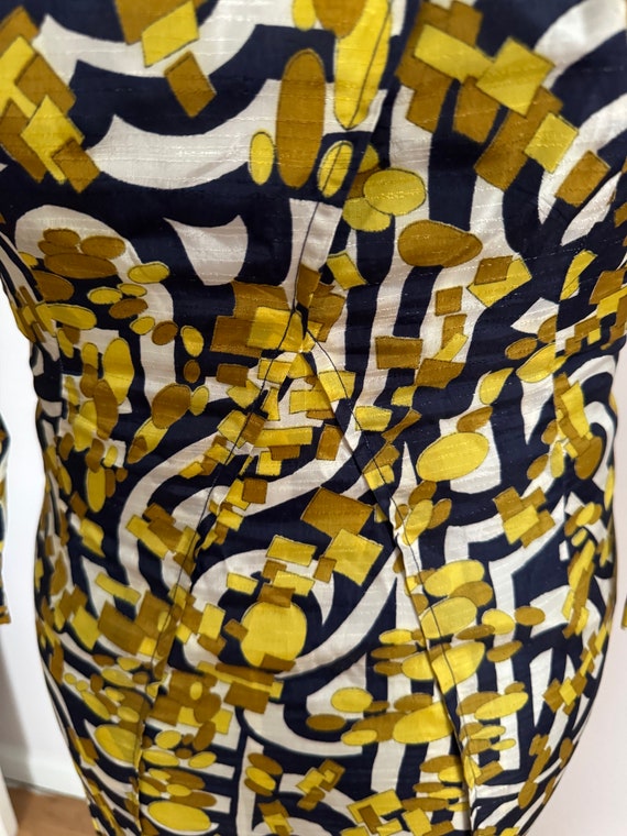 Vintage 1960s Geometrical Wiggle Dress - image 4