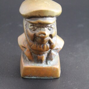 Old Fort Brass Wks Captain/Sailor Paperweight Objet