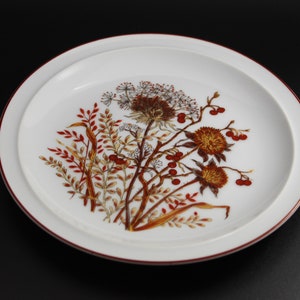 4 Vintage Fall Flora Dessert Plates