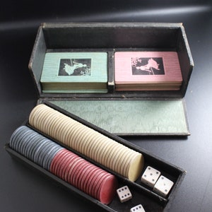 Antique Travel Poker Set image 1