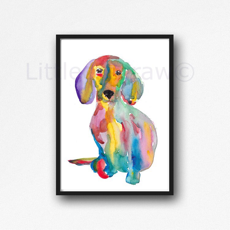 sausage dog wall art