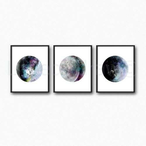 Solar System Wall Art Black and White Printable Etsy Israel
