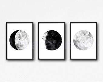 Moon Set Of 3 Prints Unframed Choose Your Set Gift