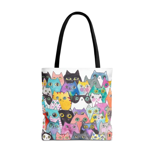Happy Cats Tote Bag Original Design by Littlecatdraw