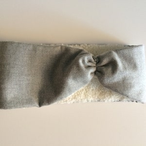 Shearling Lined Flannel Headband and Ear Warmer image 3
