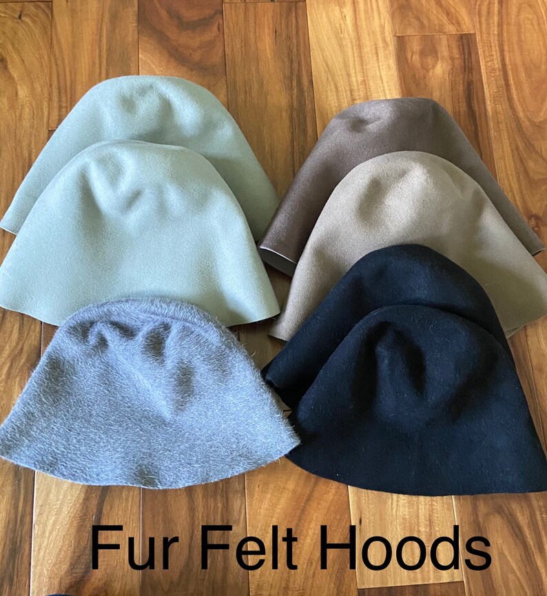 Fur Felt Hood Hat Bodies image 1