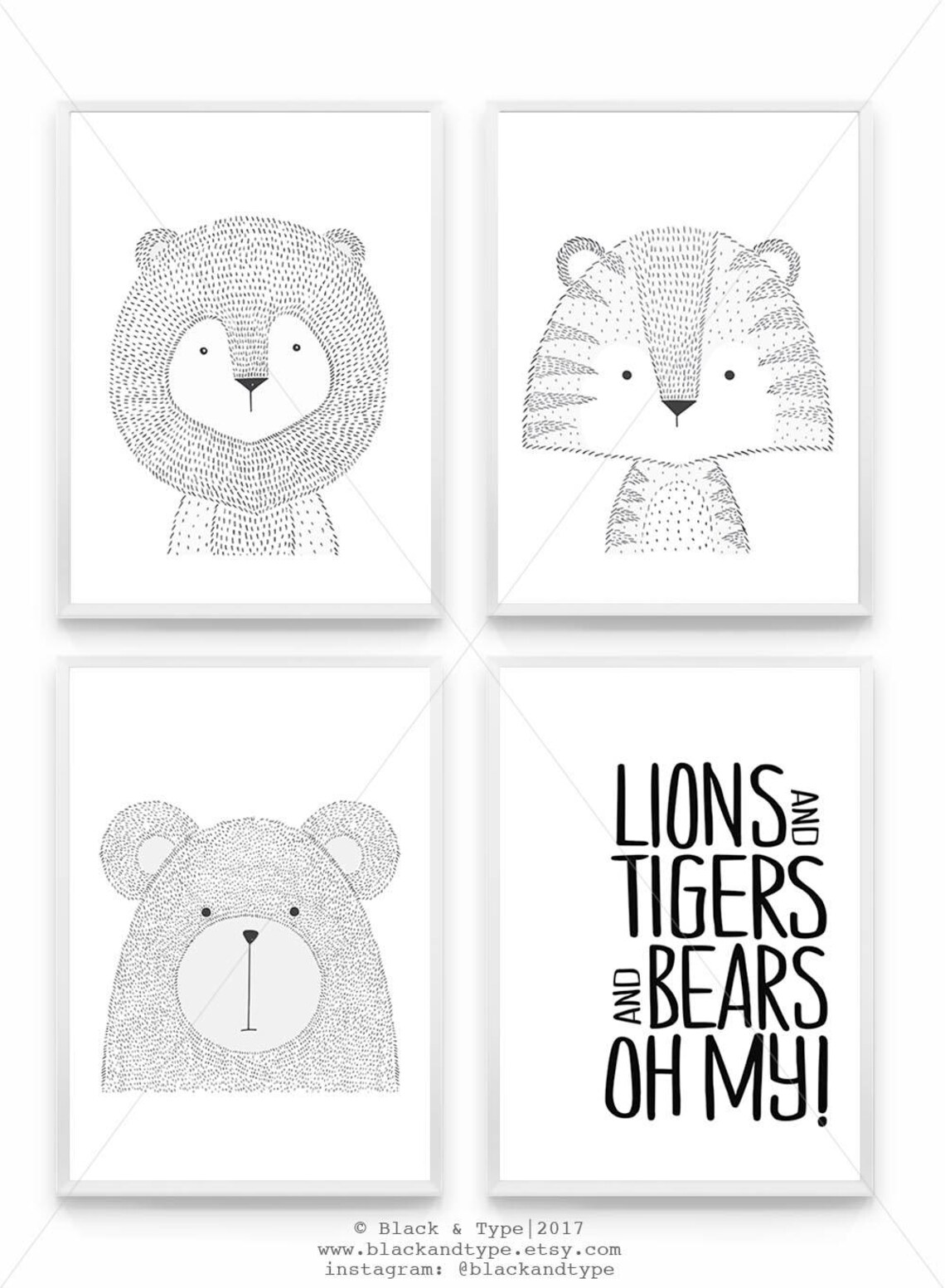Lions and Tigers and Bears Oh My lions and tigers wizard | Etsy