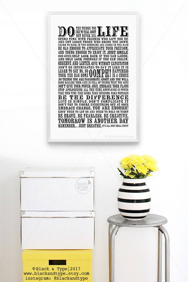 Do Life manifesto print life manifesto manifesto life Etsy