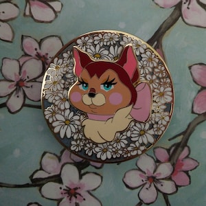 kitten cat floral pin