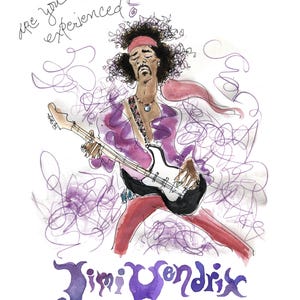 Jimi Hendrix ~ Are You Experienced? 8&quot;x10&quot; print of my original art