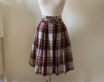 1960s Plaid Skirt