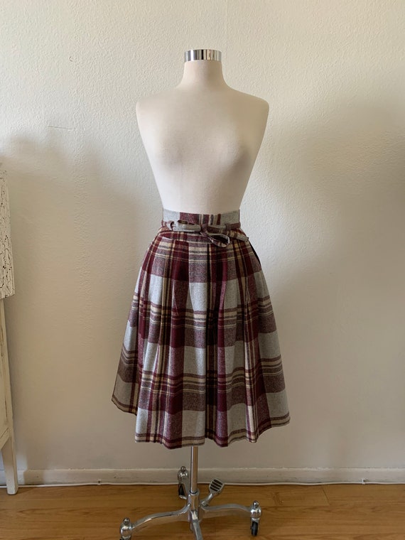 1960s Plaid Skirt