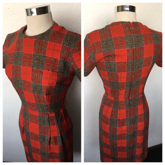 tartan wiggle dress